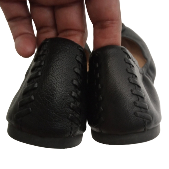 Tory Burch Women's Allie Black Leather Flat Loafers Size 7.5 - Picture 4 of 8